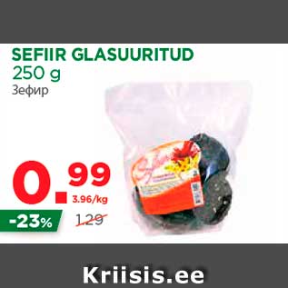 Allahindlus - SEFIIR GLASUURITUD 250 g