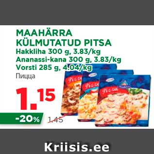 Allahindlus - MAAHÄRRA KÜLMUTATUD PITSA