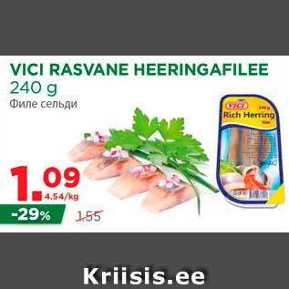 Allahindlus - VICI RASVANE HEERINGAFILEE 240 g