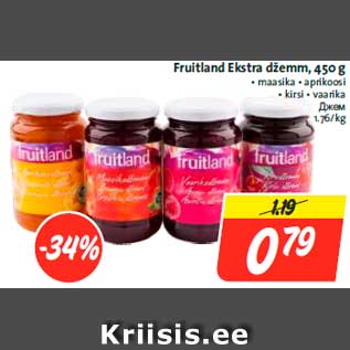 Allahindlus - Fruitland Ekstra džemm, 450 g