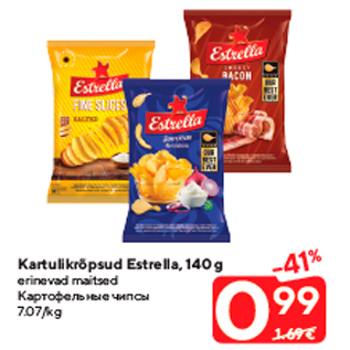 Allahindlus - Kartulikrõpsud Estrella, 140 g