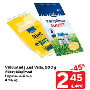 Allahindlus - Viilutatud juust Valio, 500 g