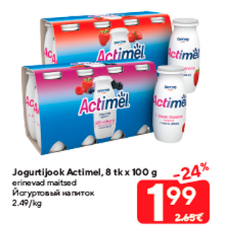 Allahindlus - Jogurtijook Actimel, 8 tk x 100 g