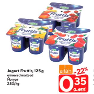 Allahindlus - Jogurt Fruttis, 125 g