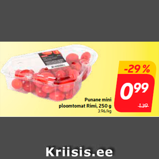 Allahindlus - Punane mini ploomtomat Rimi, 250 g