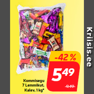 Allahindlus - Kommisegu 7 Lemmikut, Kalev, 1 kg*