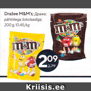 Allahindlus - Dražee M&M´s;