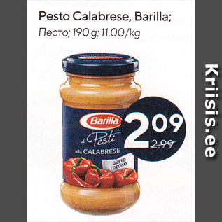 Allahindlus - Pesto Calabrese, Barilla; 190 g