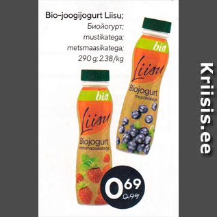 Allahindlus - Bio-joogijogurt Liisu