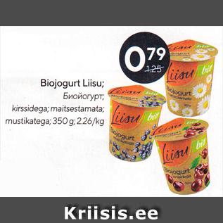 Allahindlus - Biojogurt Liisu