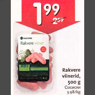 Allahindlus - Rakvere viinerid,500 g