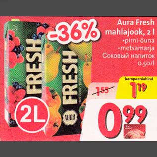 Allahindlus - Aura Fresh mahlajook, 2l