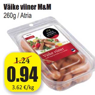 Allahindlus - Väike viiner M&M 260g / Atria