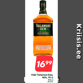 Allahindlus - Viski Tullamore Dew, 40%, 70 cl