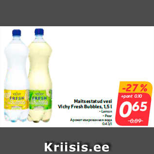 Allahindlus - Maitsestatud vesi Vichy Fresh Bubbles, 1,5 l