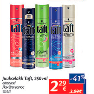 Allahindlus - Juukselakk Taft, 250 ml