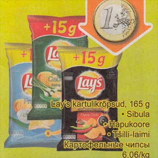 Allahindlus - Lay´s kartulikrõpsud, 165 g