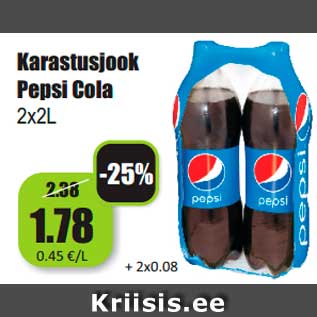 Allahindlus - Karastusjook Pepsi Cola 2x2L