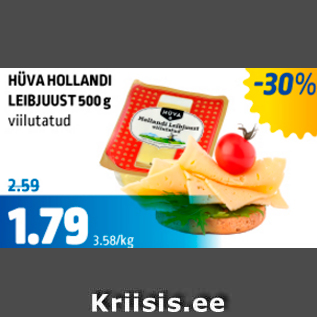 Allahindlus - HÜVA HOLLANDI LEIBJUUST 500 g