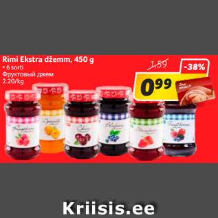 Allahindlus - Rimi Ekstra džemm, 450 g