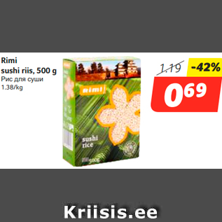 Allahindlus - Rimi sushi riis, 500 g