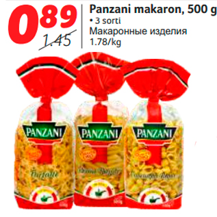 Allahindlus - Panzani makaron, 500 g