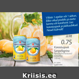 Allahindlus - Karastusjook Sanpellegrijook Sanpellegruno 330 ml