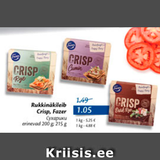 Allahindlus - Rukkinäkileib Crisp, fazer