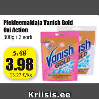 Allahindlus - Plekieemaldaja Vanish Gold Oxi Action