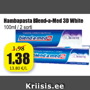 Allahindlus - Hambapasta Blend-a-;ed 3 D White