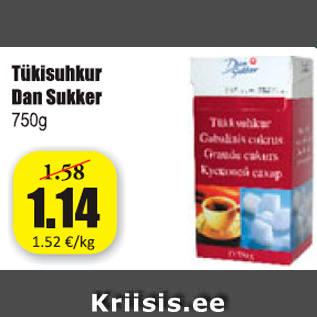 Allahindlus - Tükisuhkur Dan Sukker 750 g