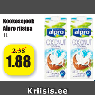 Allahindlus - Kookosejook Alpro riisiga 1 l