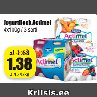 Allahindlus - Jogurtijook Actimel