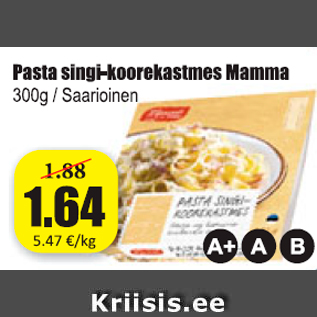 Allahindlus - Pasta singi-koorekastmes Mamma