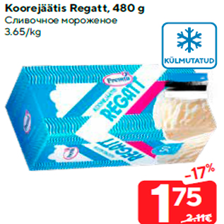 Allahindlus - Koorejäätis Regatt, 480 g