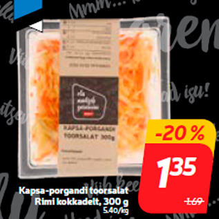 Allahindlus - Kapsa-porgandi toorsalat Rimi kokkadelt, 300 g