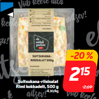 Allahindlus - Suitsukana-riisisalat Rimi kokkadelt, 500 g