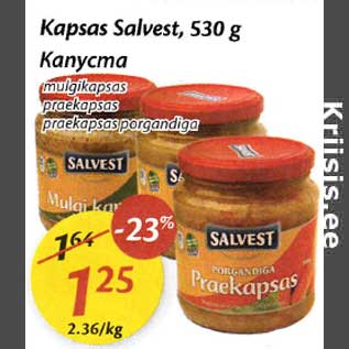 Allahindlus - Kapsas Salvest, 530 g