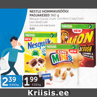 Allahindlus - NESTLE HOMMIKUSÖÖGI PADJAKESED 360 G