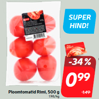 Allahindlus - Ploomtomatid Rimi, 500 g