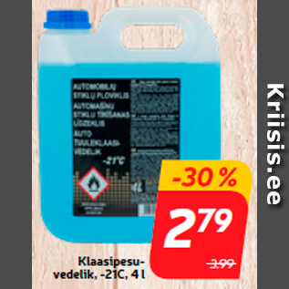 Allahindlus - Klaasipesuvedelik, -21C, 4 l