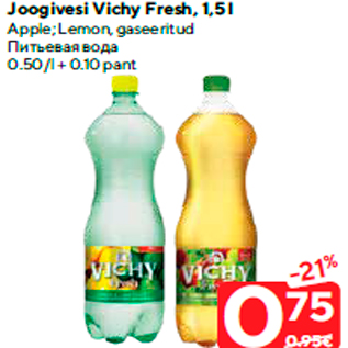 Allahindlus - Joogivesi Vichy Fresh, 1,5 l