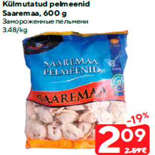 Allahindlus - Külmutatud pelmeenid Saaremaa, 600 g