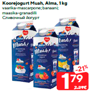 Allahindlus - Koorejogurt Muah, Alma, 1 kg