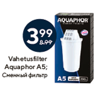 Allahindlus - Vahetusfilter Aquaphor A5