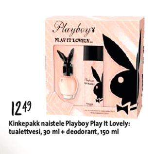 Allahindlus - Kinkepakk naistele Playboy Play it Lovely: tualettvesi+deodorant