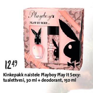 Allahindlus - Kinkepakk naistele Playboy Play it Sexy: tualettvesi+deodorant