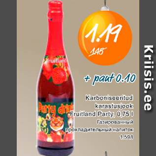 Allahindlus - Karboniseeritud karastusjook Fruitland Party, 0,75 l