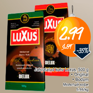 Allahindlus - Jahvatatud kohv Luxus, 500 g