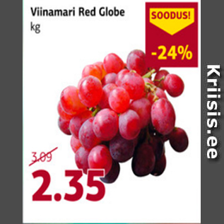 Allahindlus - Viinamari Red Globe kg